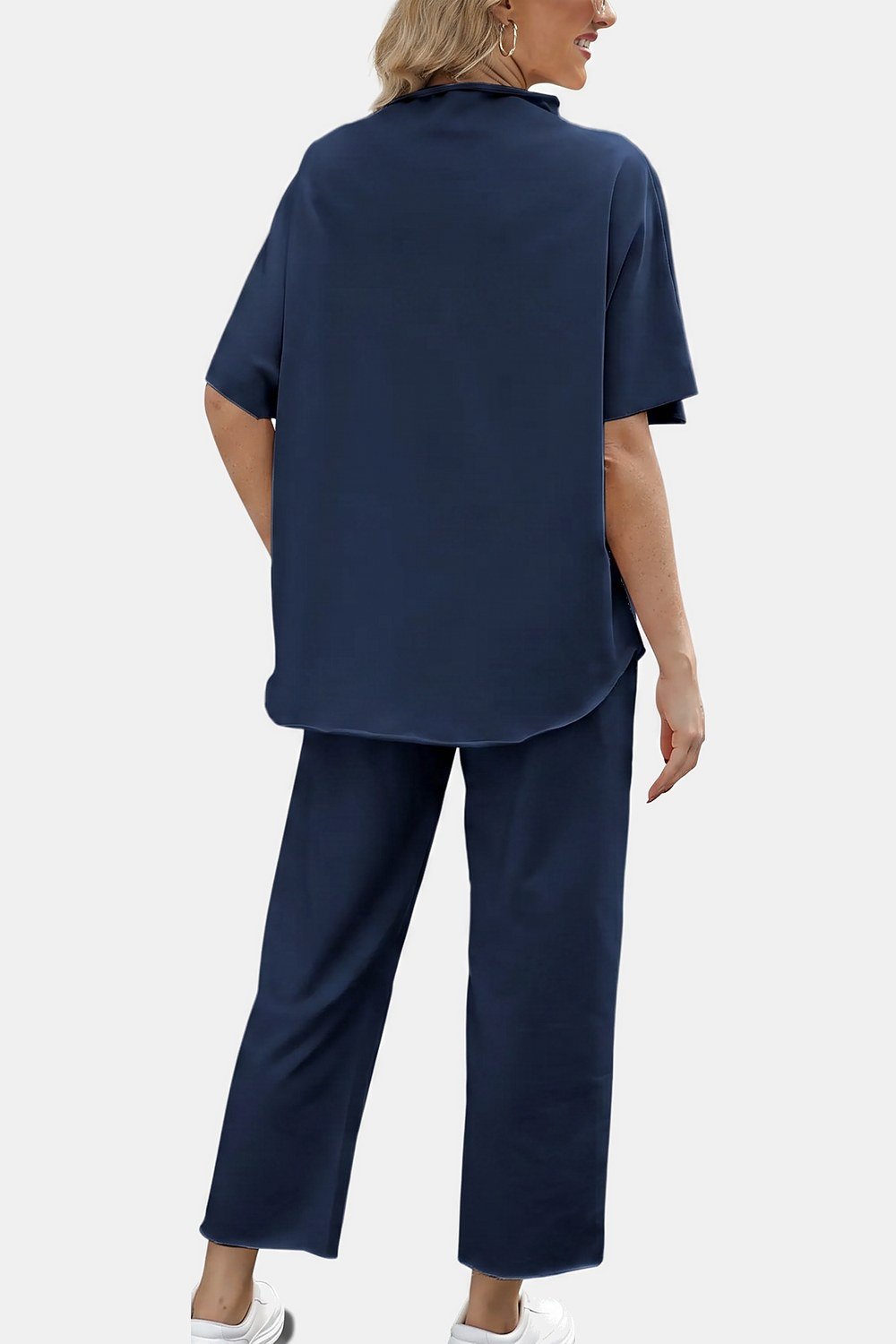 Marisela Mock-Neck Wide-Leg Lounge Set - 2