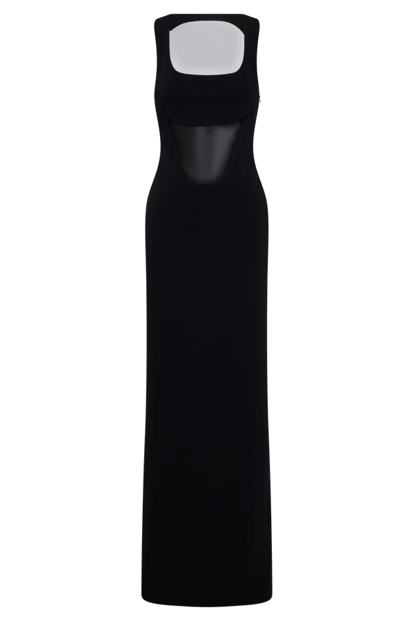Marlon Crepe And Mesh Maxi Dress - 5