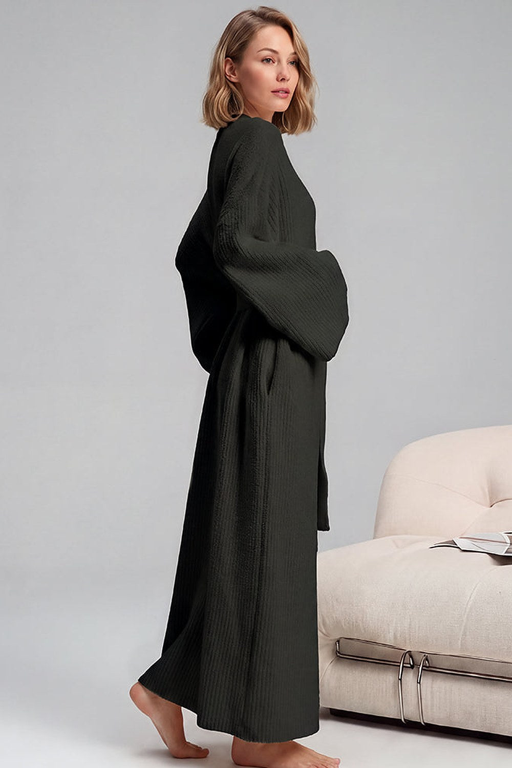 Noelle Cozy Plush Robe with Pockets - 18