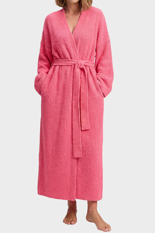 Noelle Cozy Plush Robe with Pockets - 10