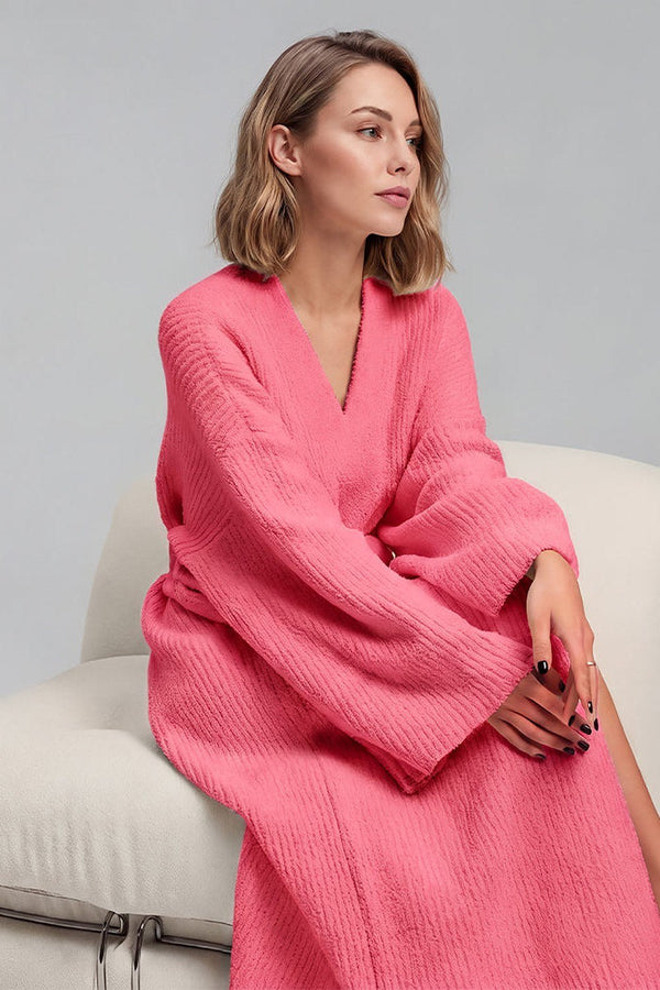Noelle Cozy Plush Robe with Pockets - 7