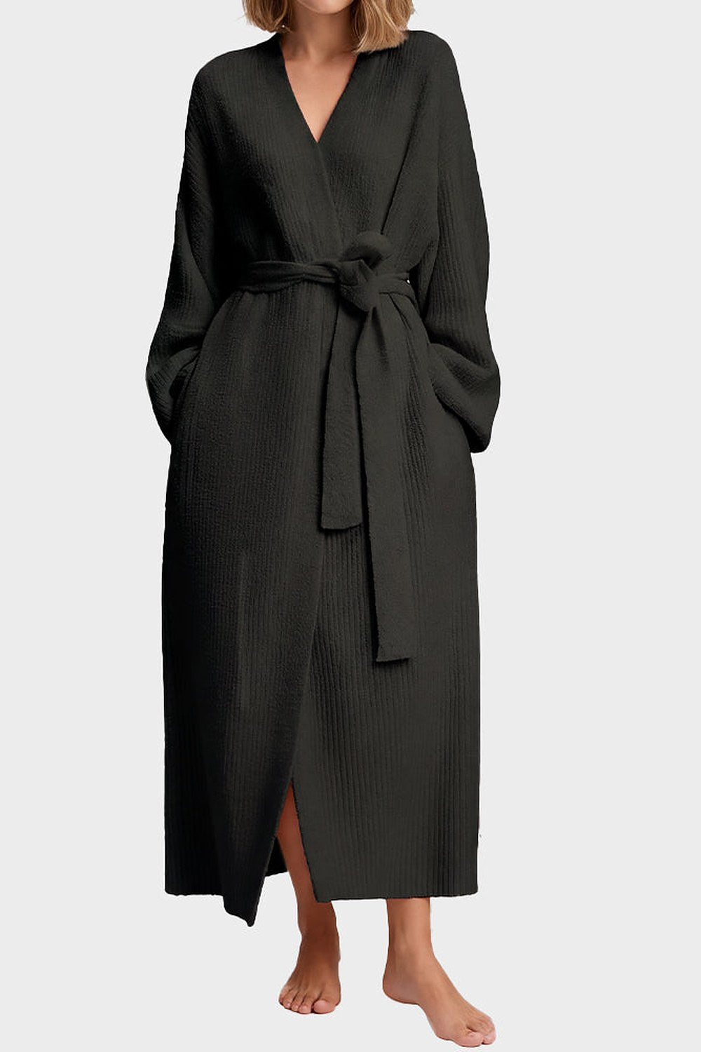 Noelle Cozy Plush Robe with Pockets - 20