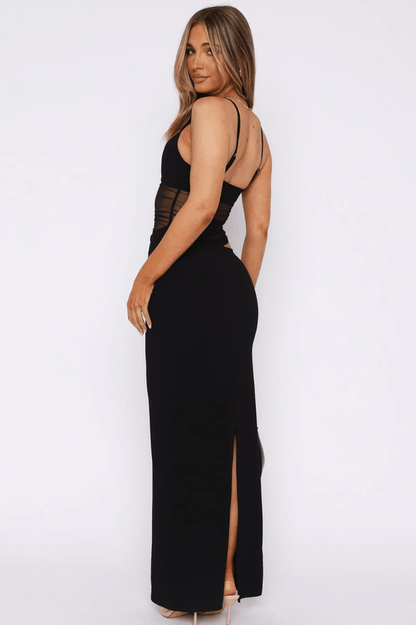 Noemi Mesh Cut-Out Maxi Dress - 3
