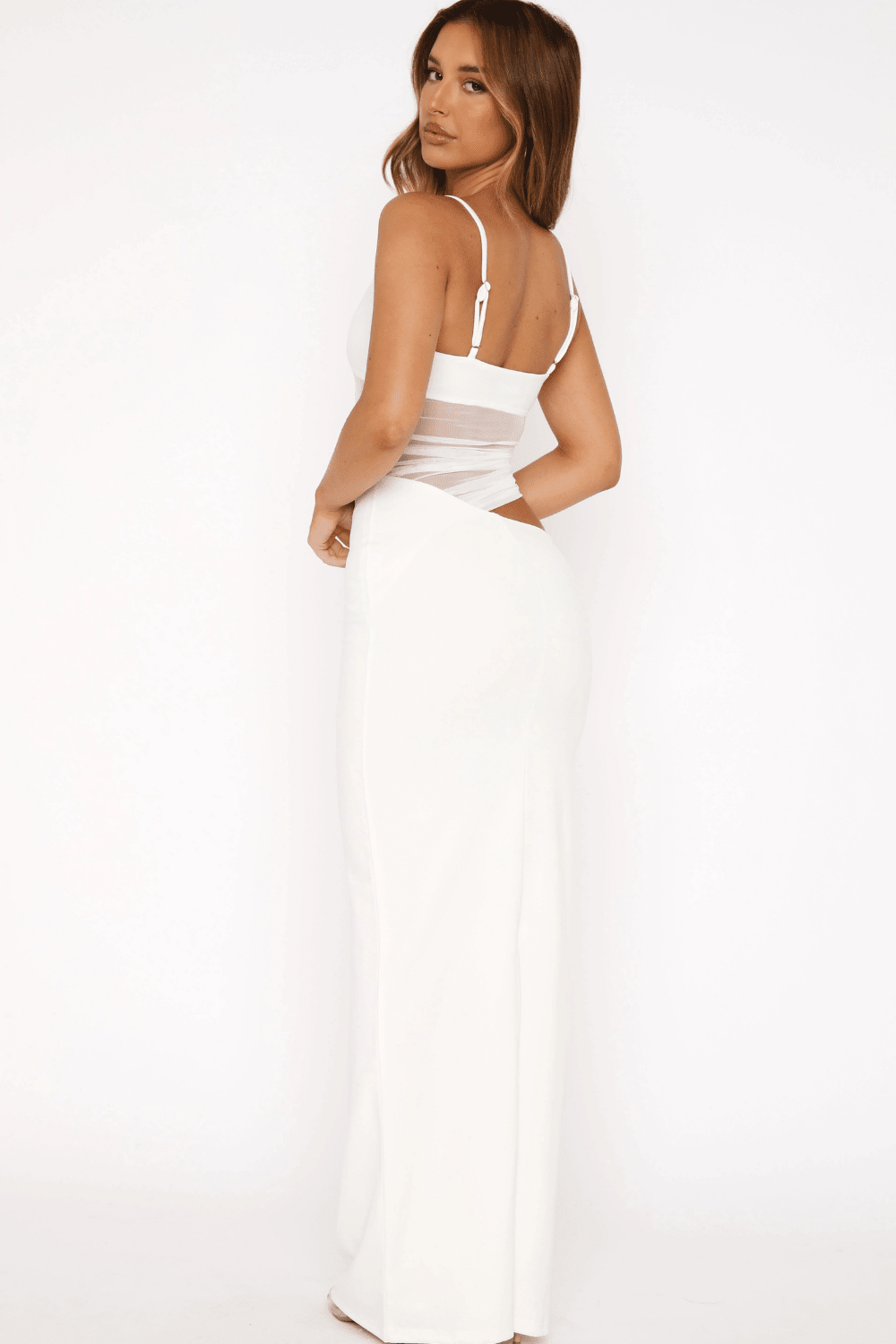 Noemi Mesh Cut-Out Maxi Dress - 9