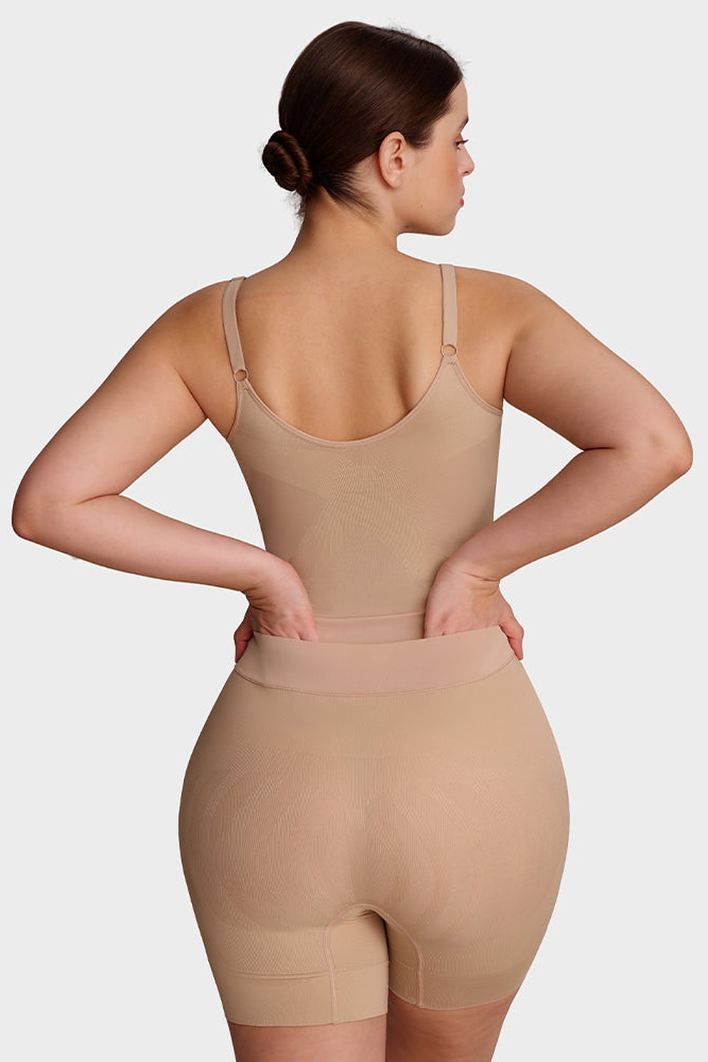 Nova Seamless Sculpting Bodysuit in Nude – back