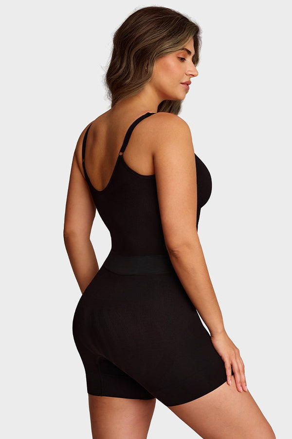 Nova Seamless Sculpting Bodysuit in Black – side