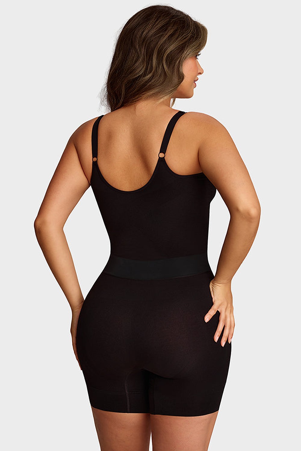 Nova Seamless Sculpting Bodysuit in Black – back