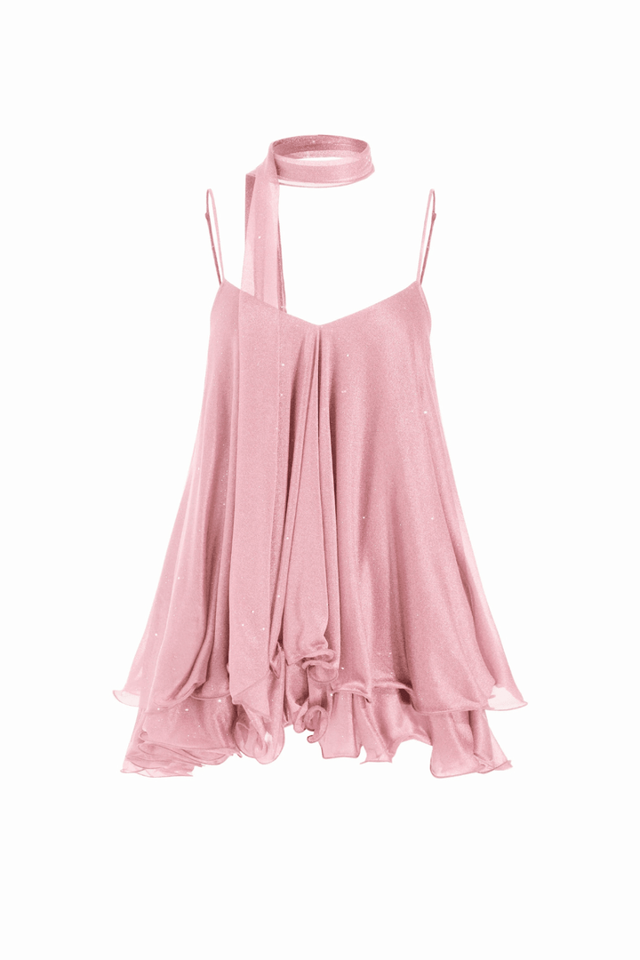 Odette Shimmer Babydoll Mini Kleid - 5