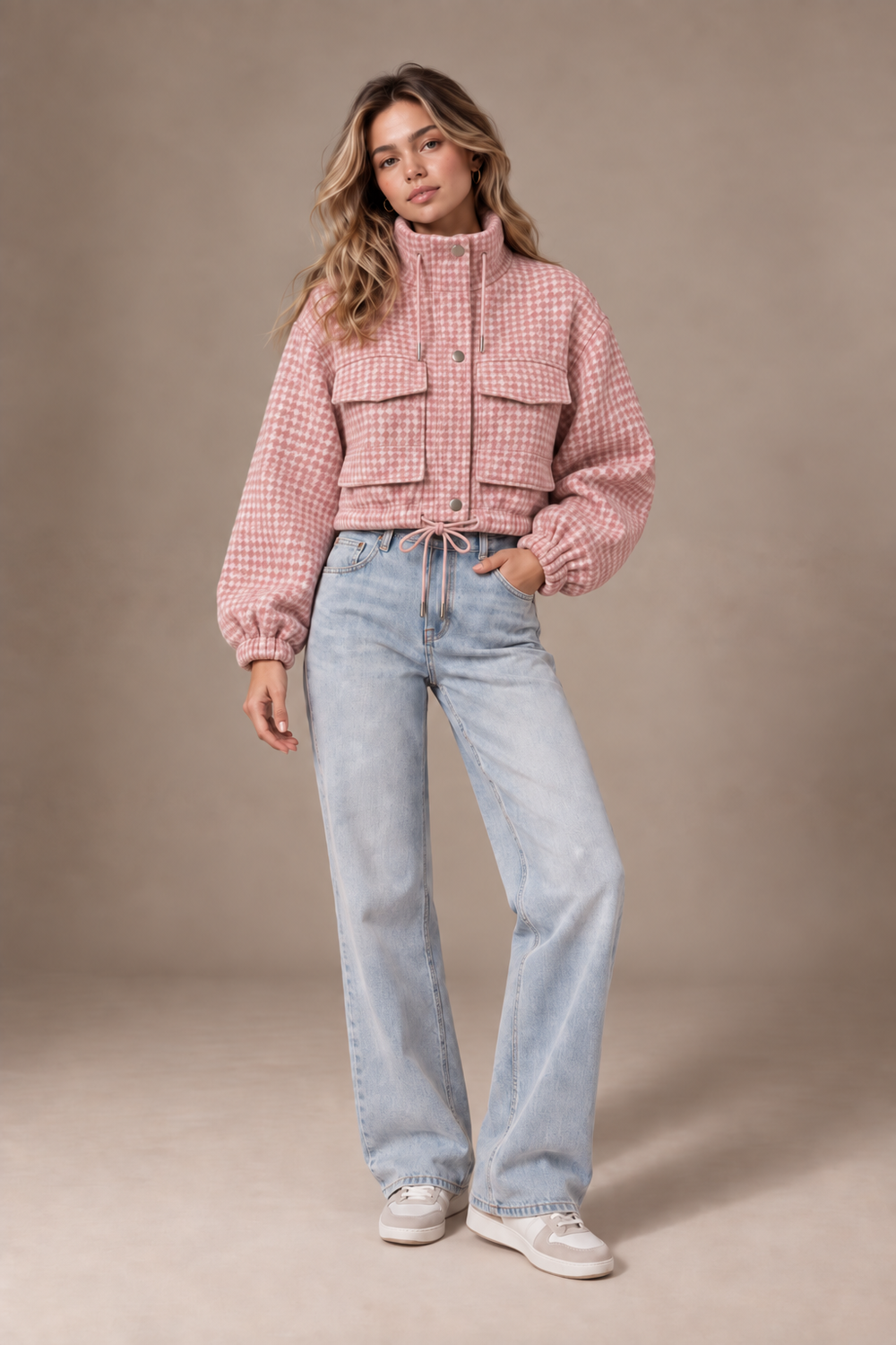 All-Day Comfort Houndstooth Jacket