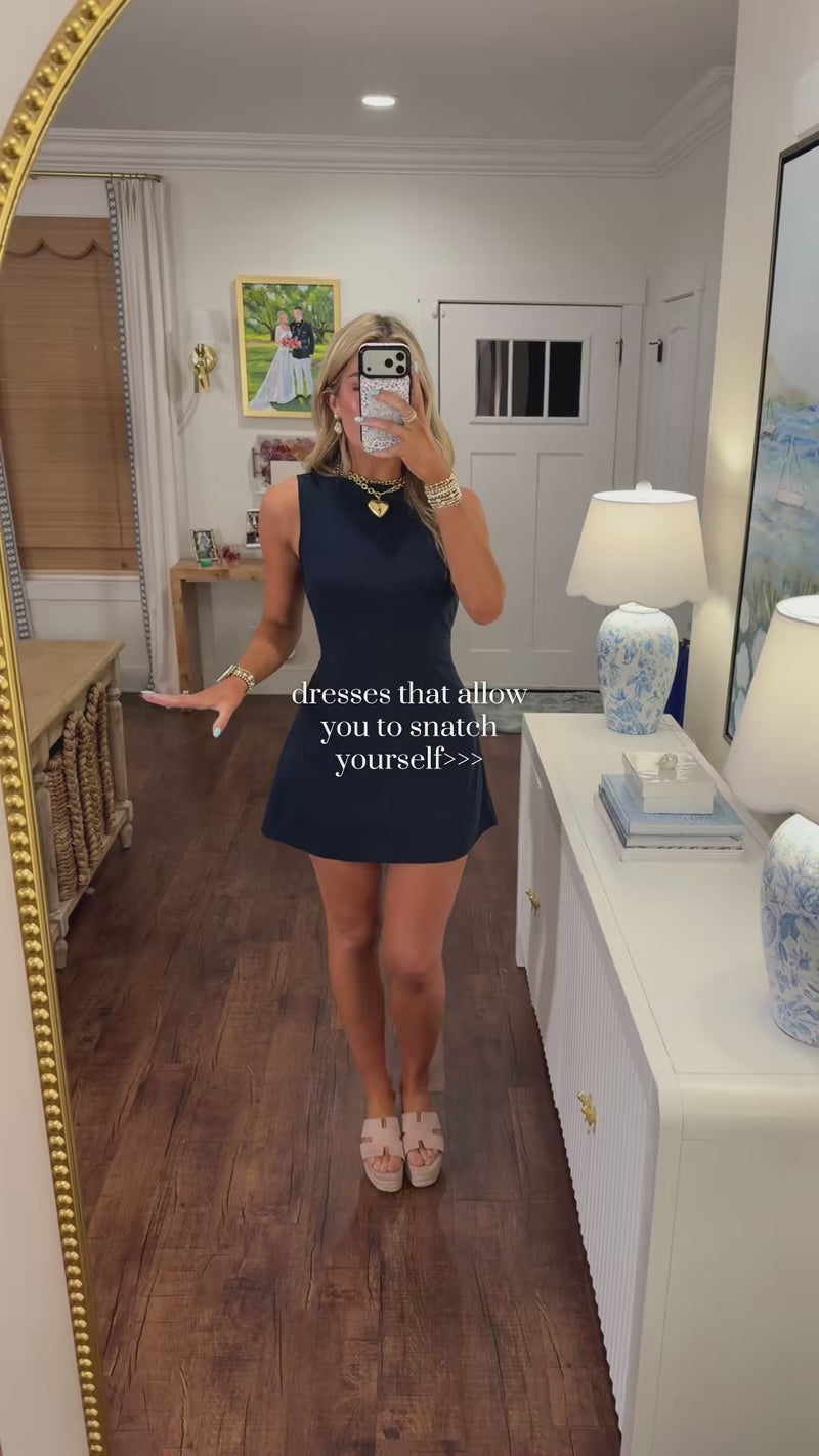 Marlowe Corduroy High-Neck Mini Dress – review video 3