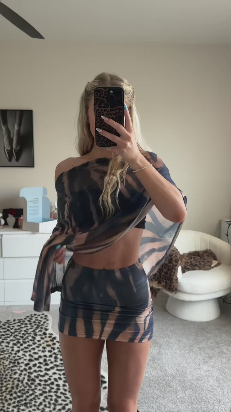 Sabine Sheer Off-Shoulder Top & Mini Skirt Set - video tiktok_1789361115701_HD.mp4