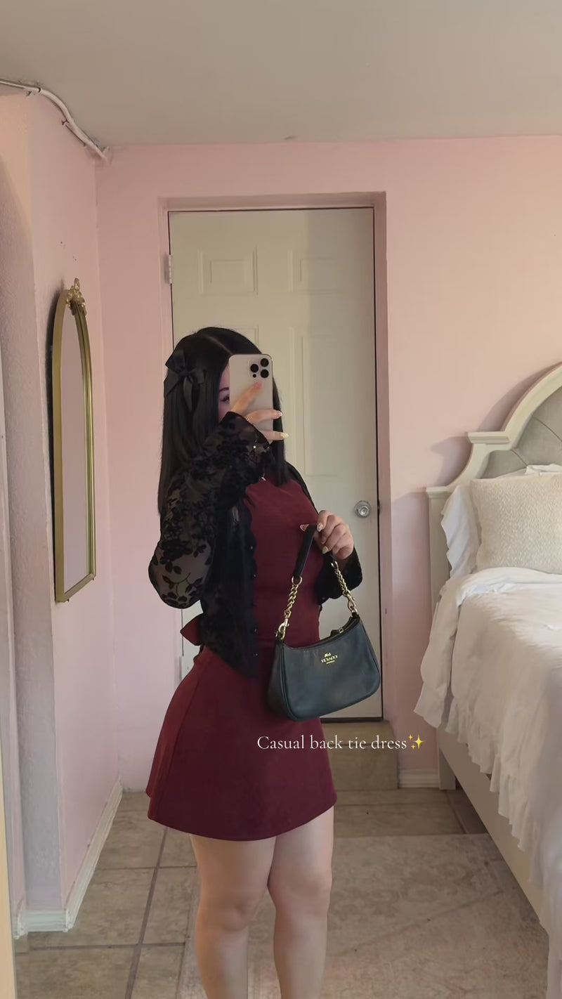 Marlowe Corduroy High-Neck Mini Dress – review video 2