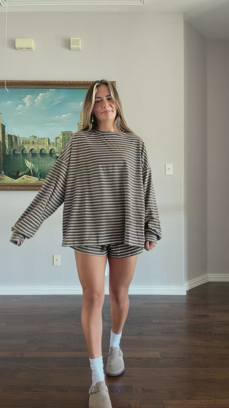 Camille Striped Long-Sleeve Top & Shorts Set - video tiktok_1789356498678_HD.mp4