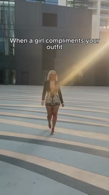 Vesper Crystal-Fringe Blazer Mini Dress – review video 4