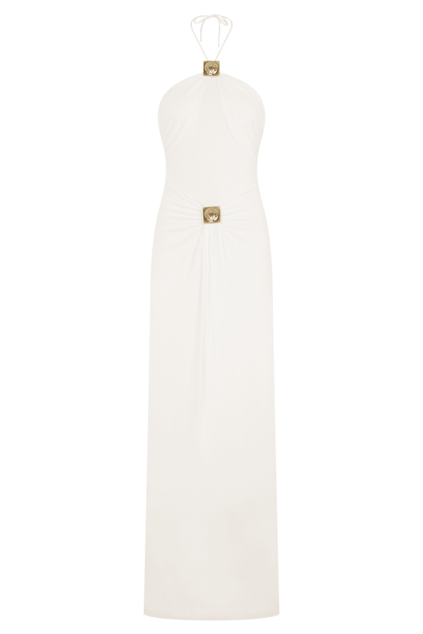 Quincy Halter Maxi Dress With Hardware - 4