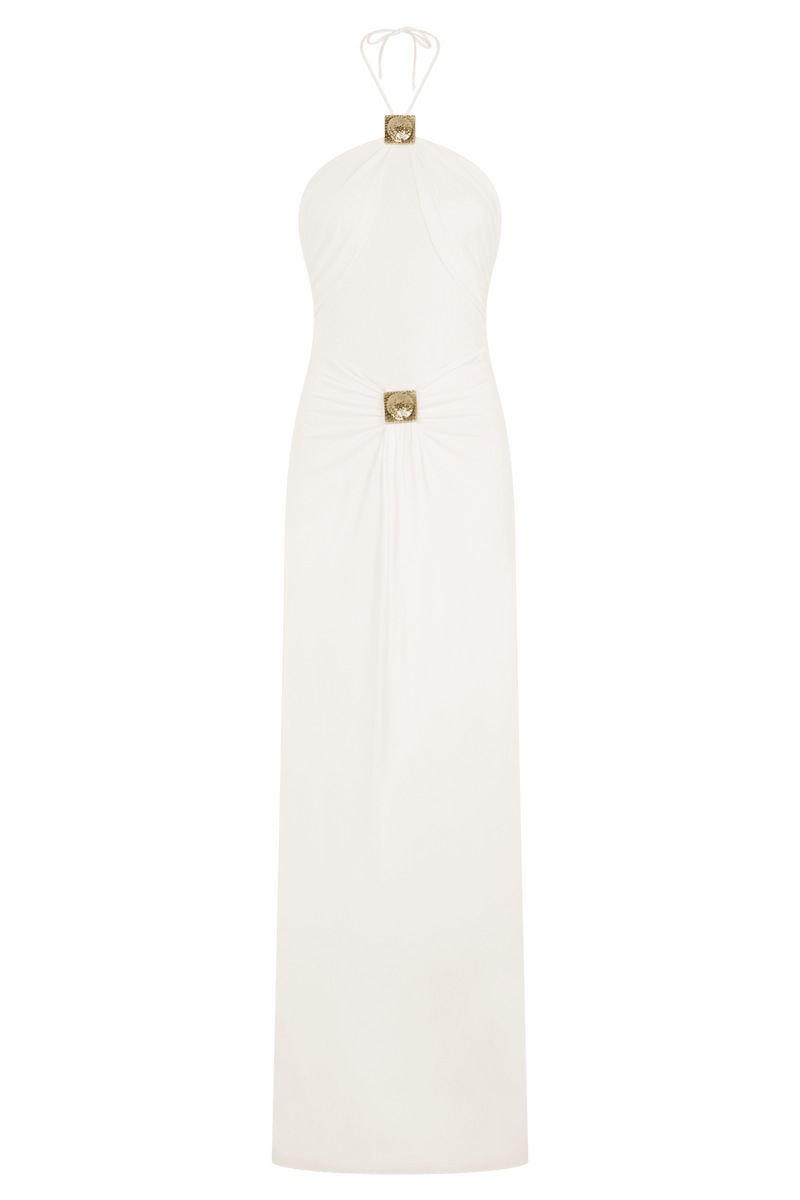 Quincy Halter Maxi Dress With Hardware