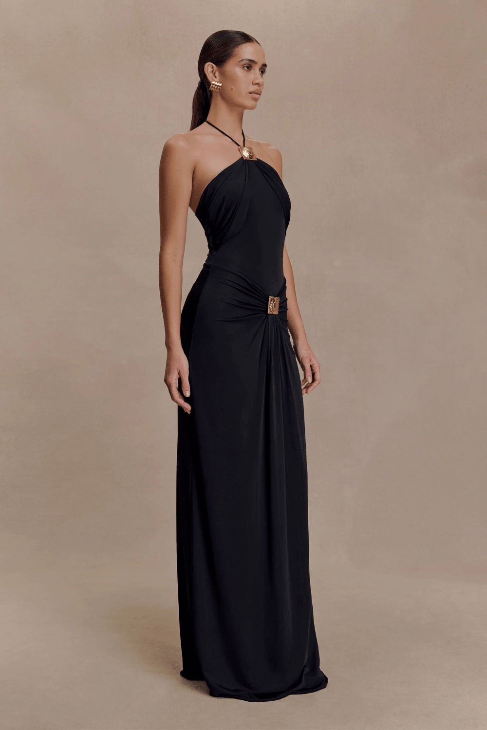 Quincy Halter Maxi Dress With Hardware - 8