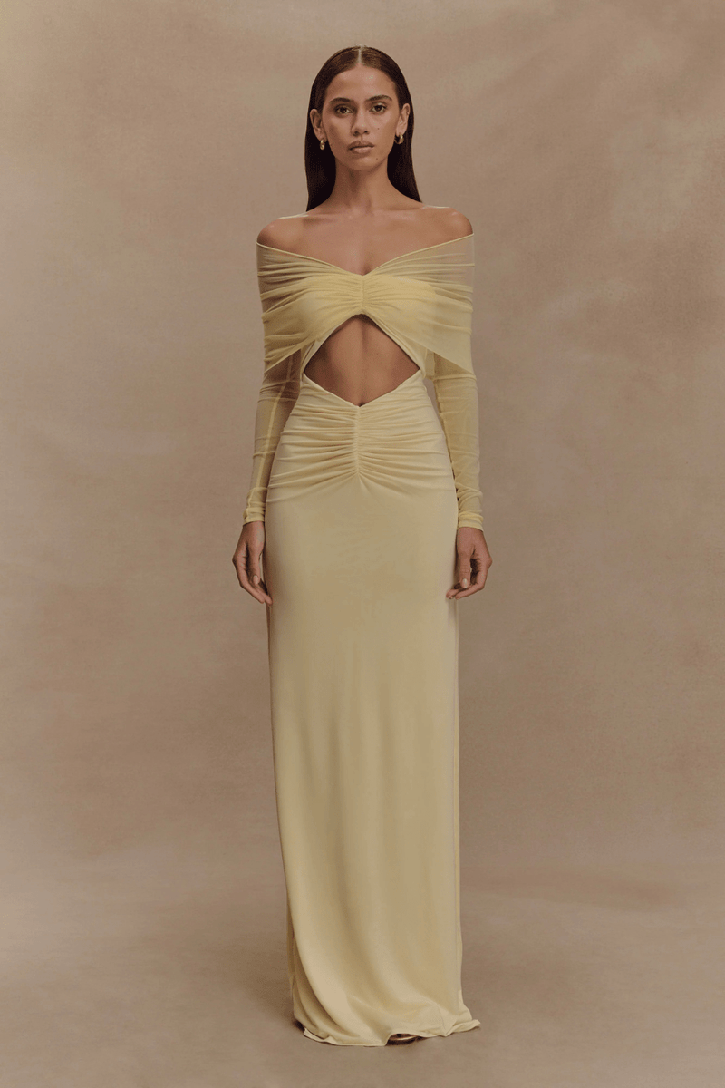 Rafaella Slinky And Mesh Maxi Dress