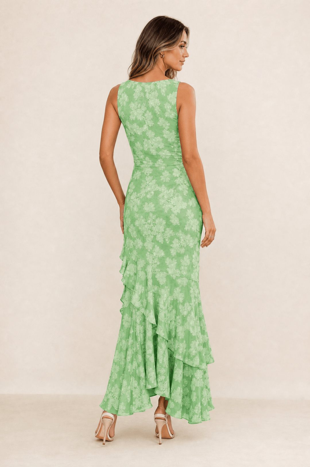 Rosalina Floral Ruffle Maxi Dress - 21