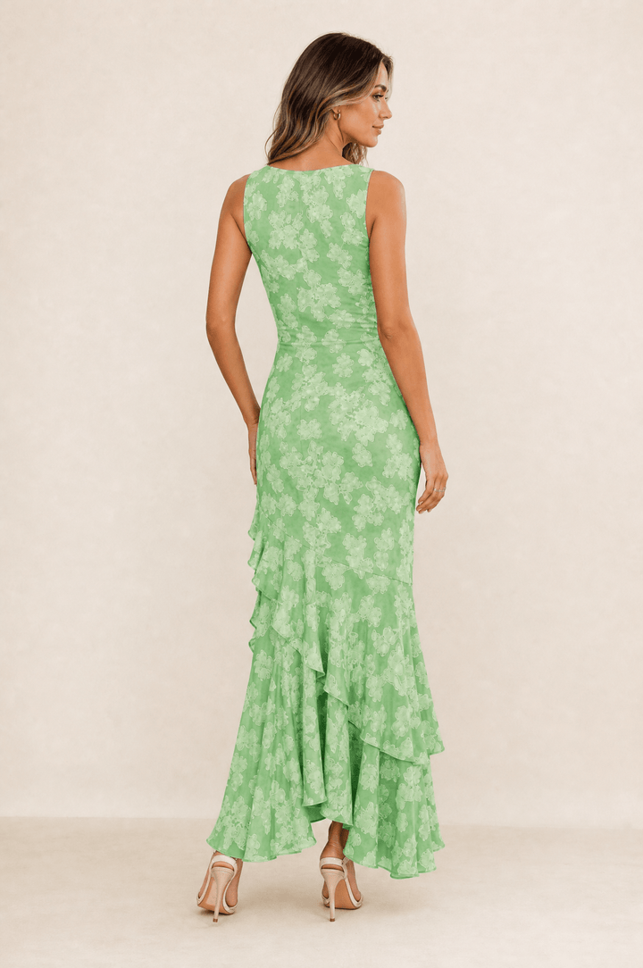 Rosalina Floral Ruffle Maxi Dress - 21