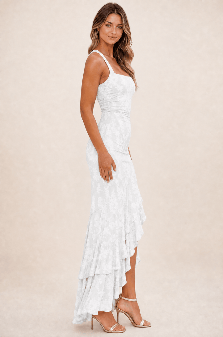 Rosalina Floral Ruffle Maxi Dress - 14