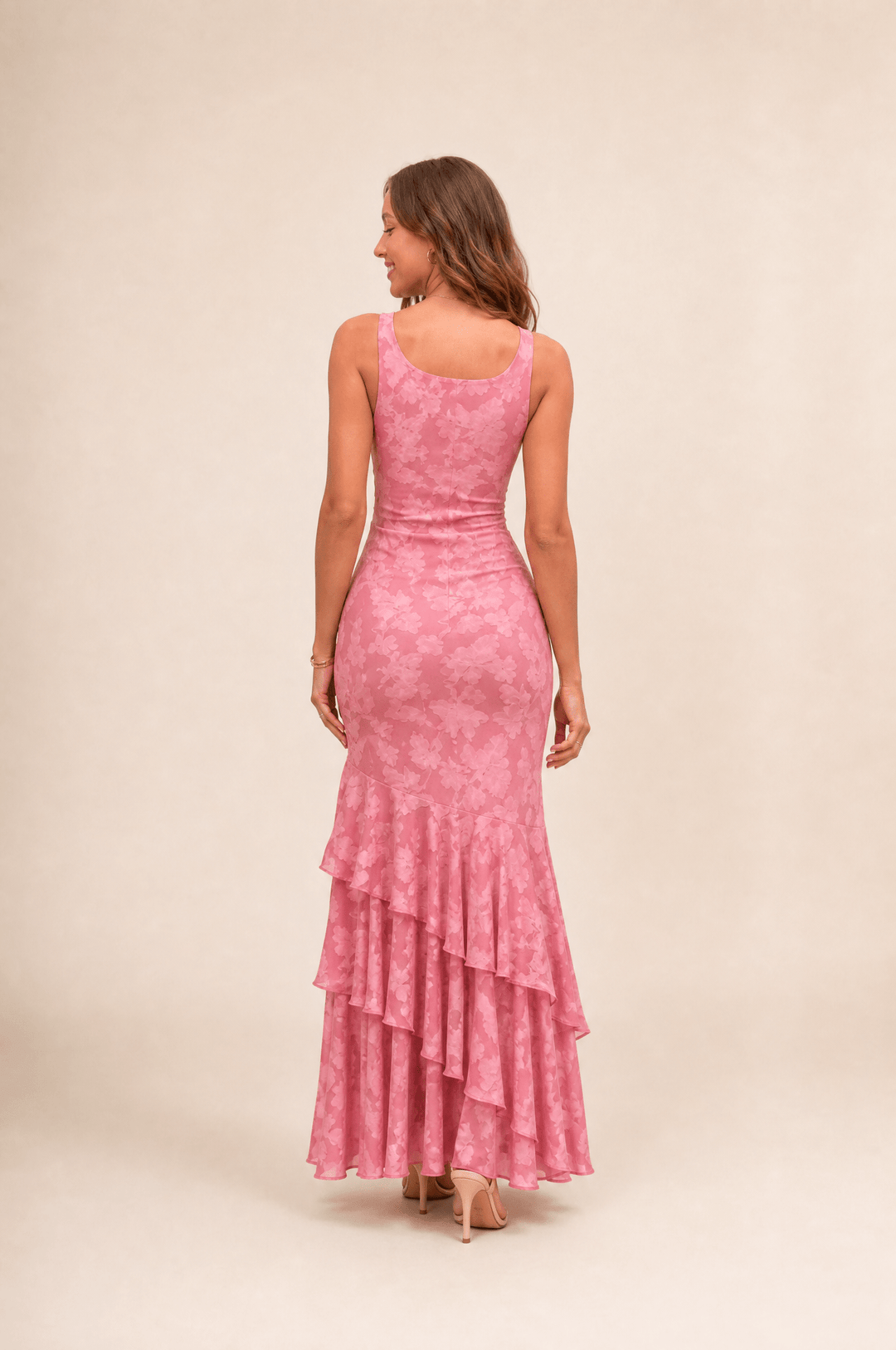 Rosalina Floral Ruffle Maxi Dress - 3