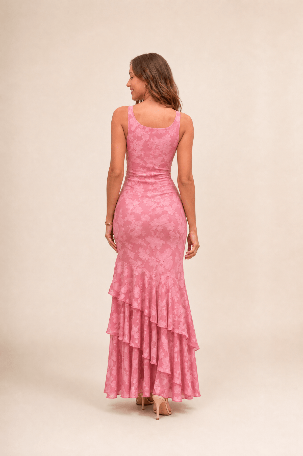 Rosalina Floral Ruffle Maxi Dress - 3