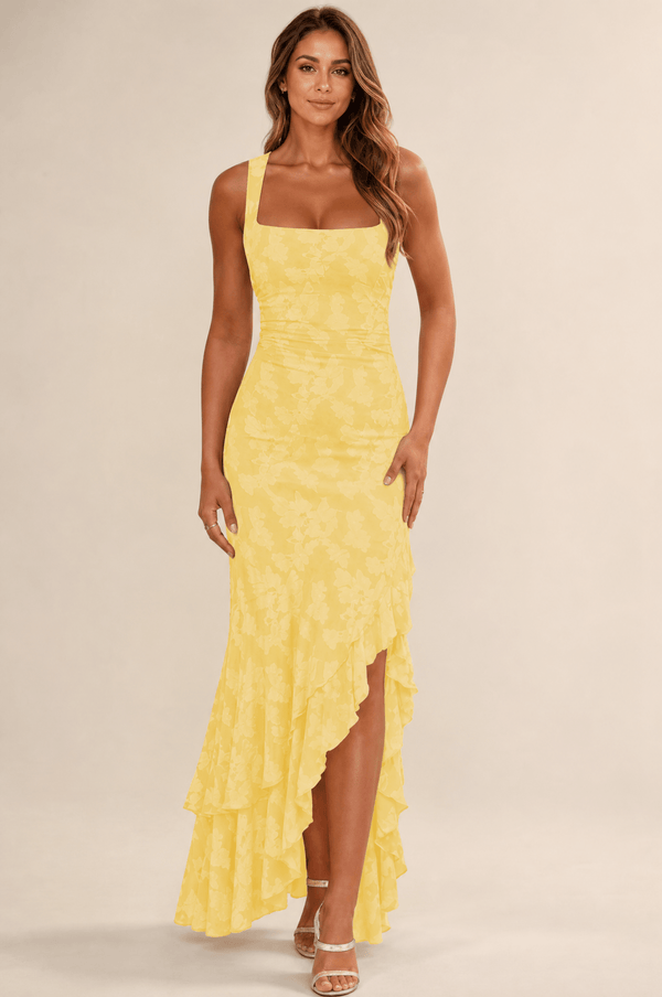 Rosalina Floral Ruffle Maxi Dress - 7