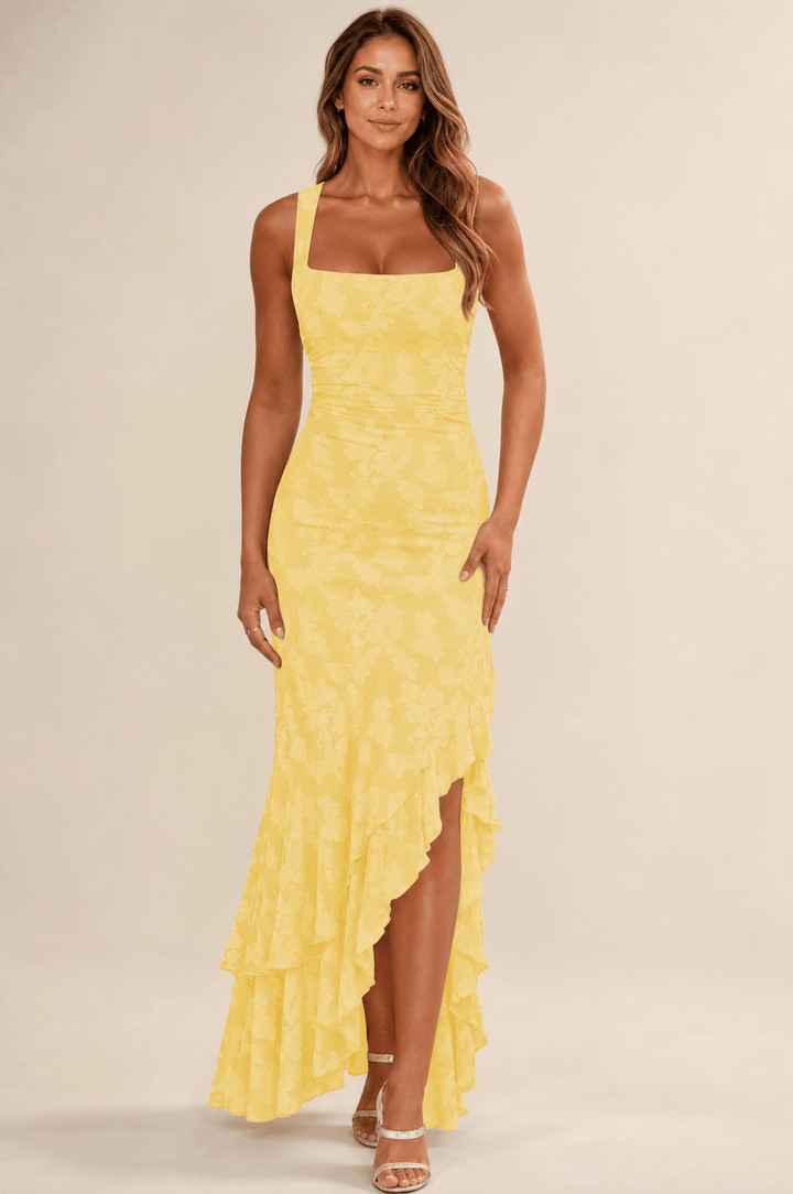 Rosalina Floral Ruffle Maxi Dress - 7
