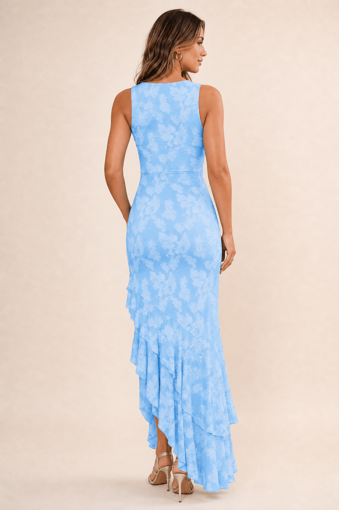 Rosalina Floral Ruffle Maxi Dress - 6