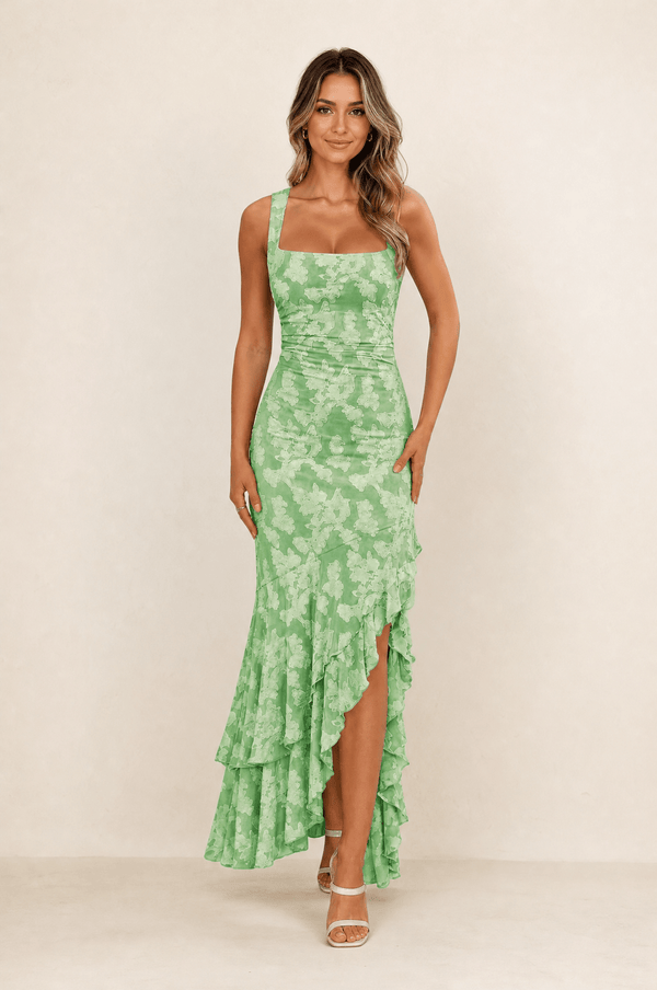 Rosalina Floral Ruffle Maxi Dress - 19