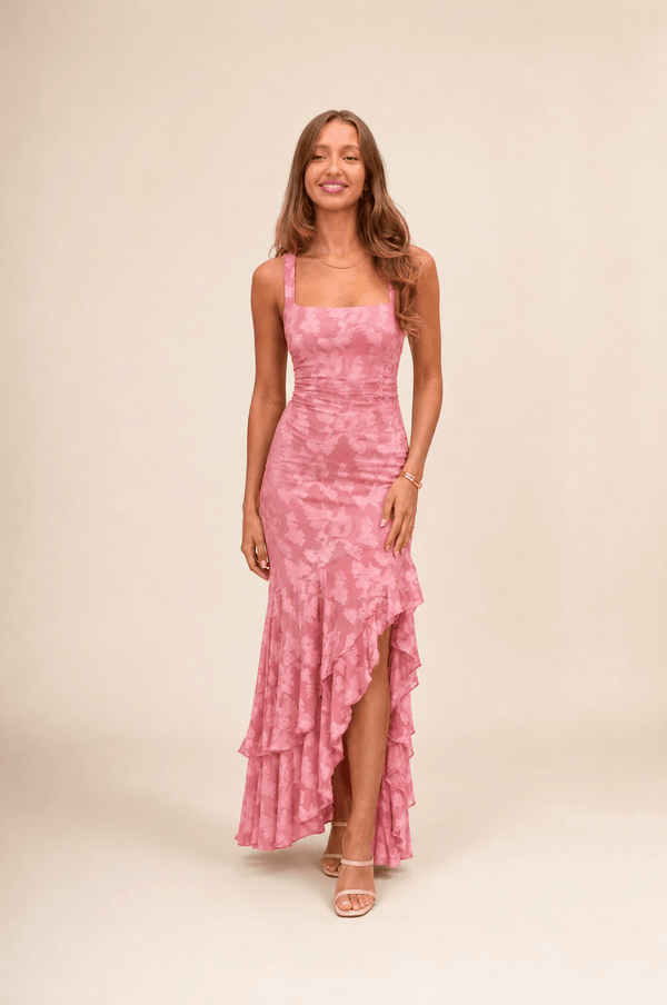 Rosalina Floral Ruffle Maxi Dress - 1