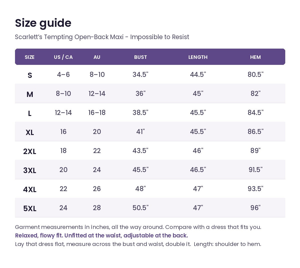 Size guide