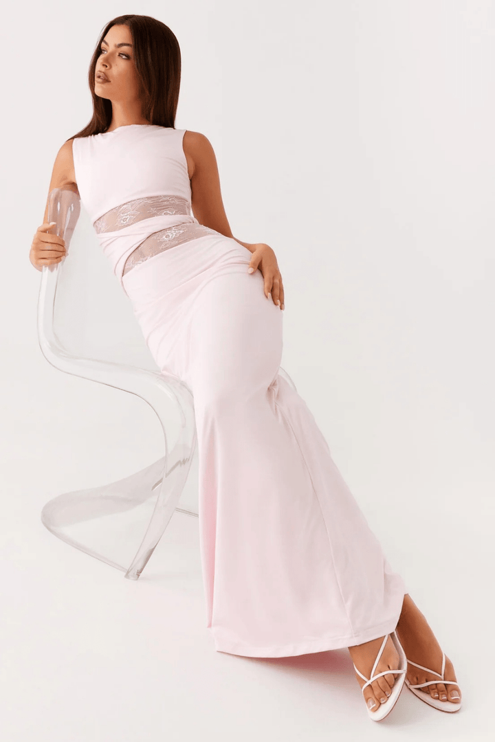 Serafina Lace-Waist Maxi Dress - 9