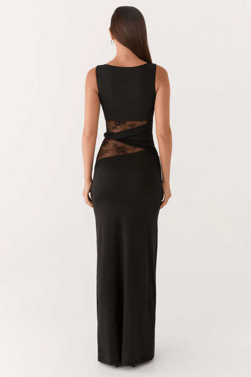 Serafina Lace-Waist Maxi Dress