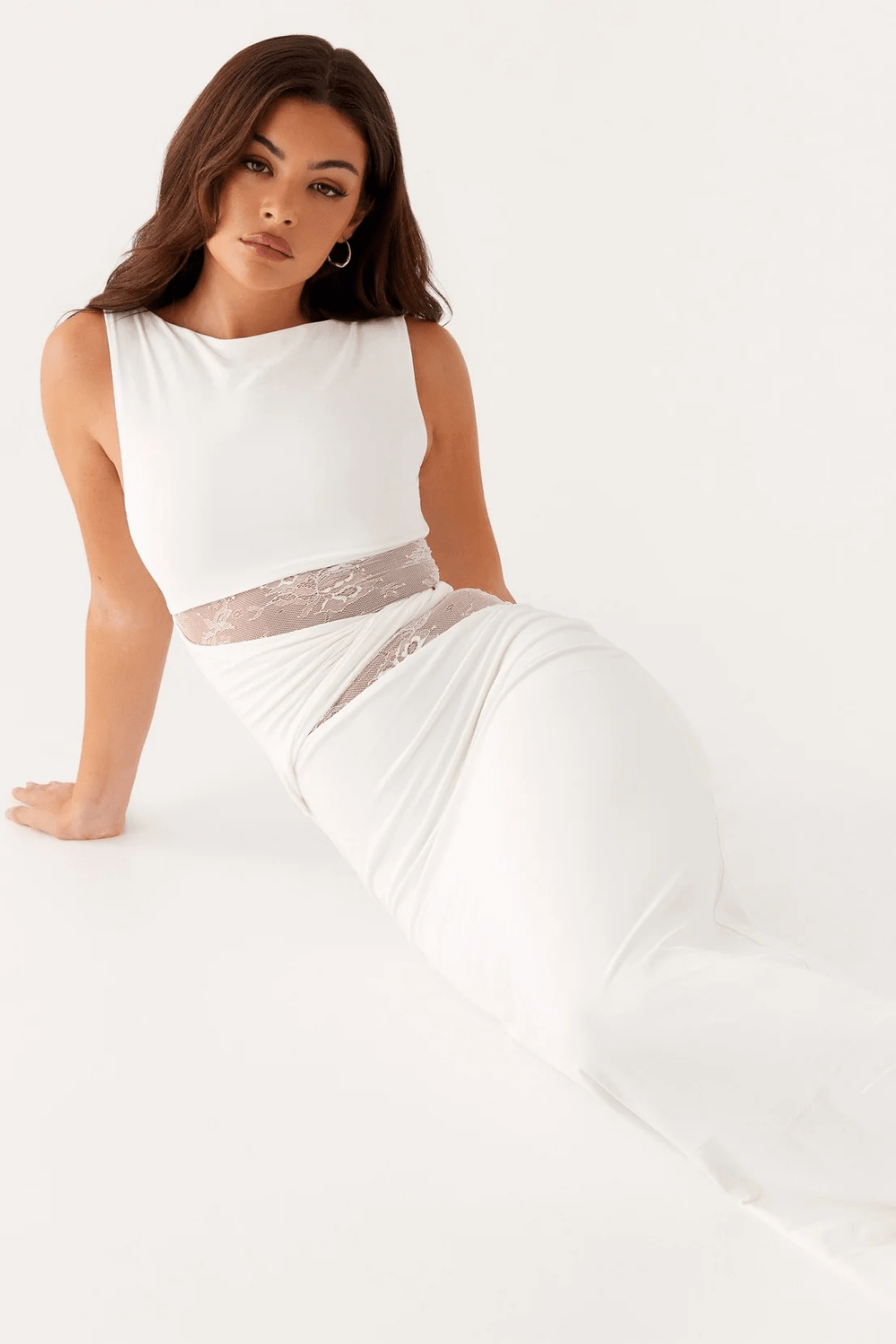 Serafina Lace-Waist Maxi Dress - 28