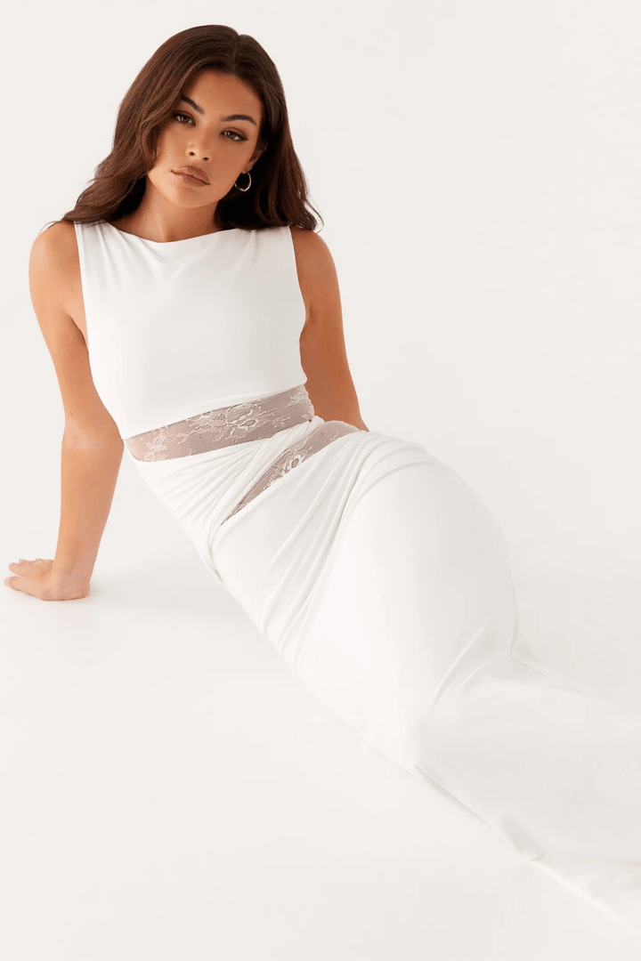 Serafina Lace-Waist Maxi Dress - 28