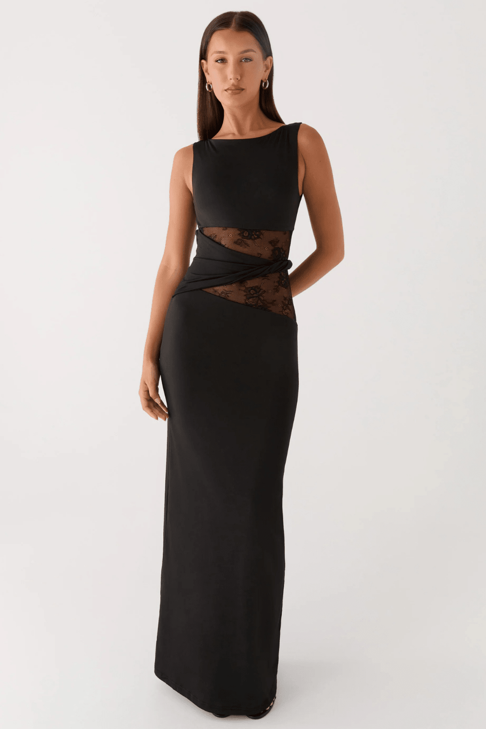 Serafina Lace-Waist Maxi Dress