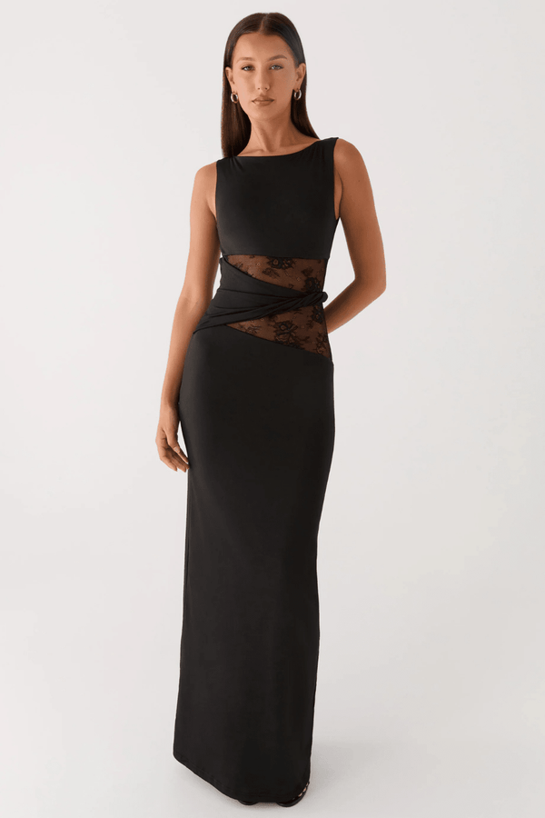 Serafina Lace-Waist Maxi Dress - 2
