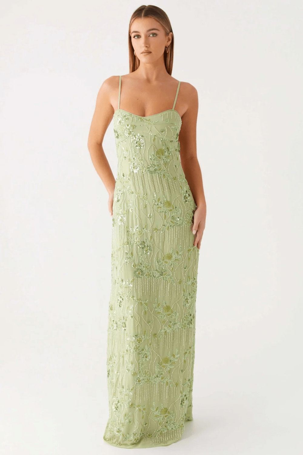 Seraphina Beaded Open-Back Maxi Dress - 1