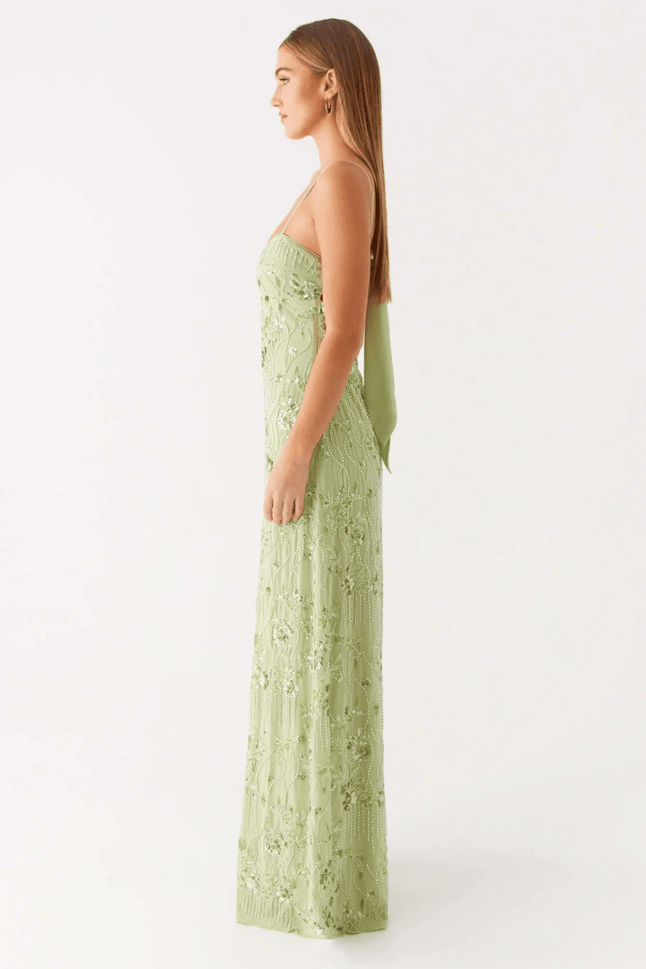 Seraphina Beaded Open-Back Maxi Dress - 2