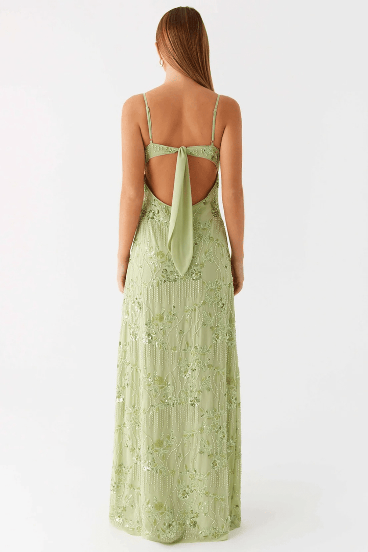 Seraphina Beaded Open-Back Maxi Dress - 3