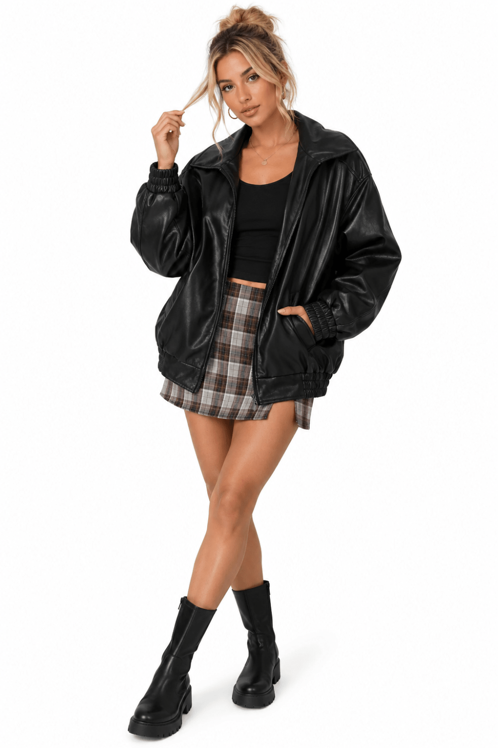 Serena Oversized Biker Jacket - 7