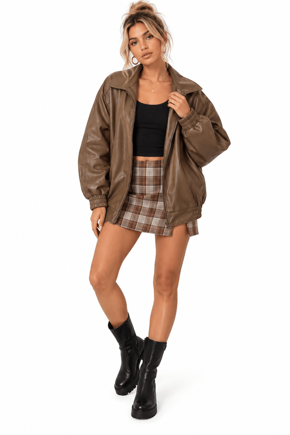 Serena Oversized Biker Jacket - 2