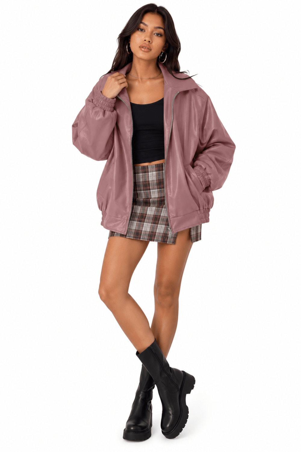 Serena Oversized Biker Jacket - 4