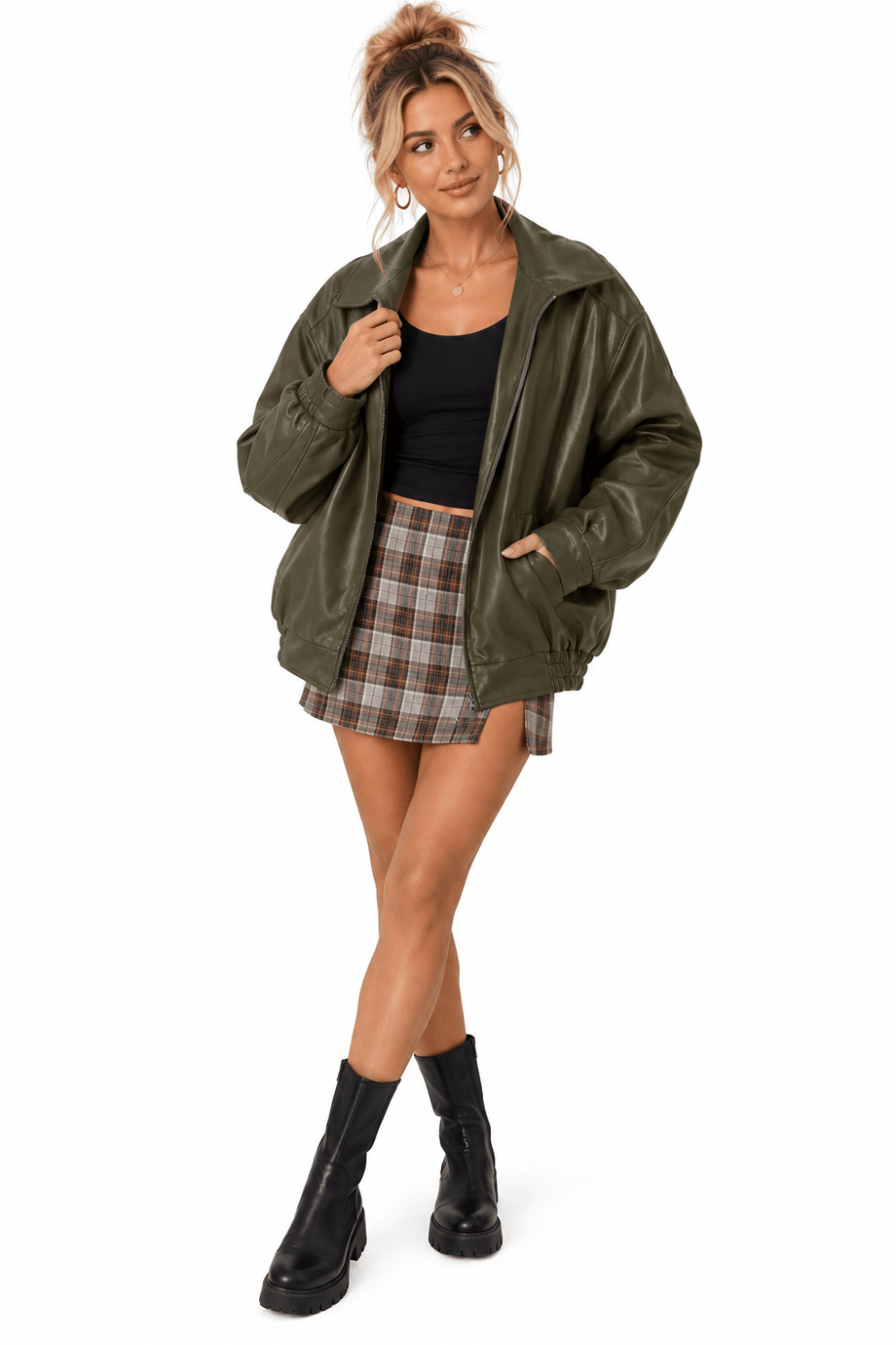 Serena Oversized Biker Jacket - 5