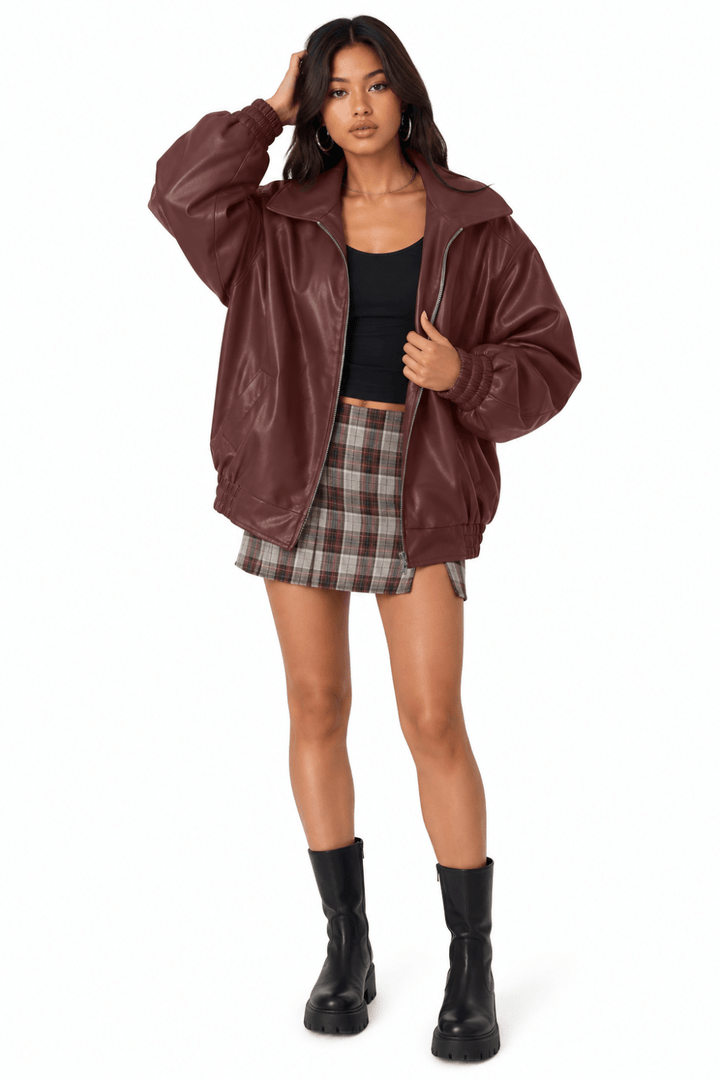 Serena Oversized Biker Jacket - 3