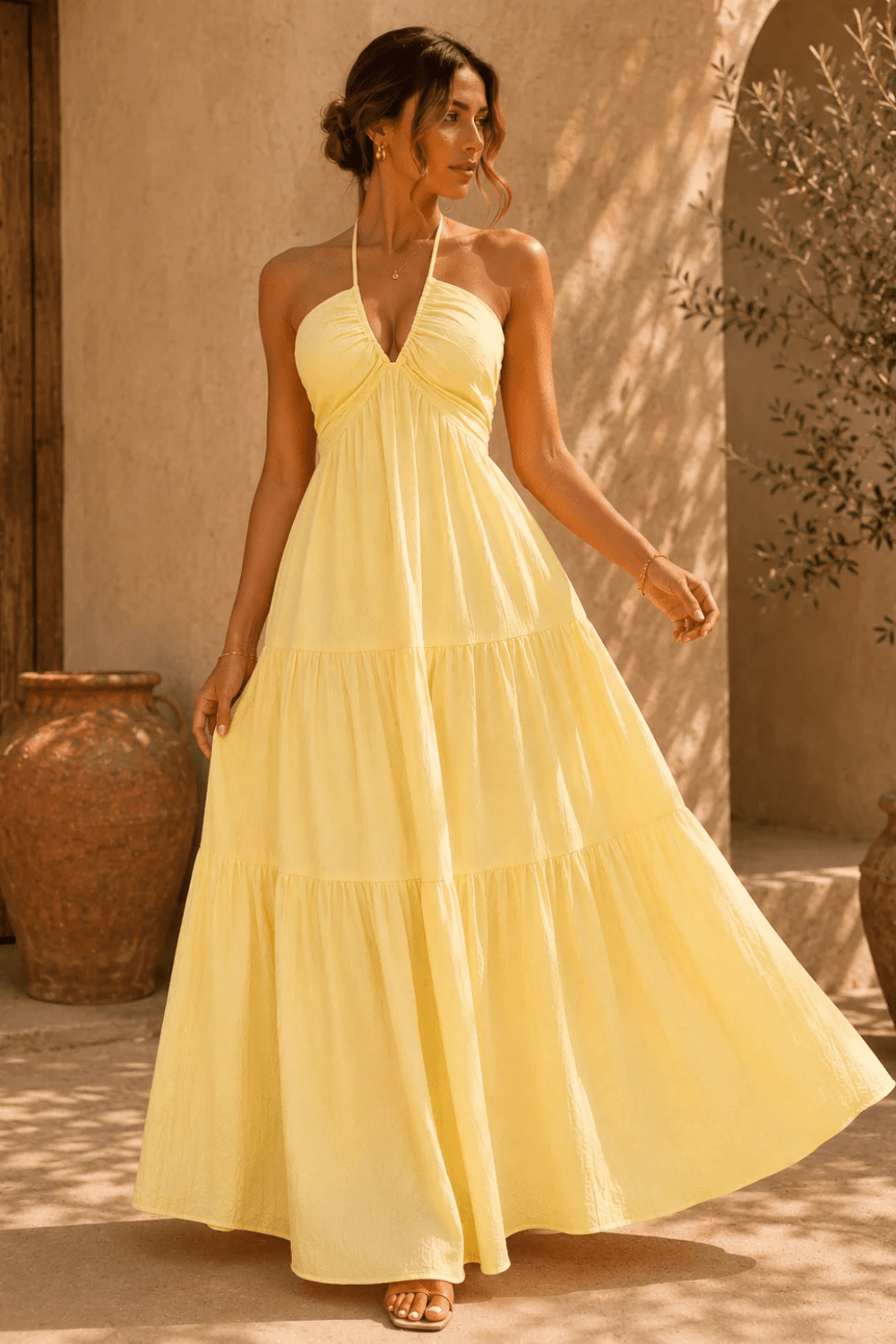 Sienna Gestuftes Maxikleid - 5