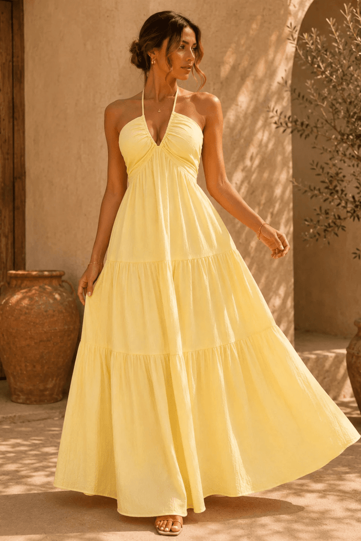 Sienna Gestuftes Maxikleid - 5