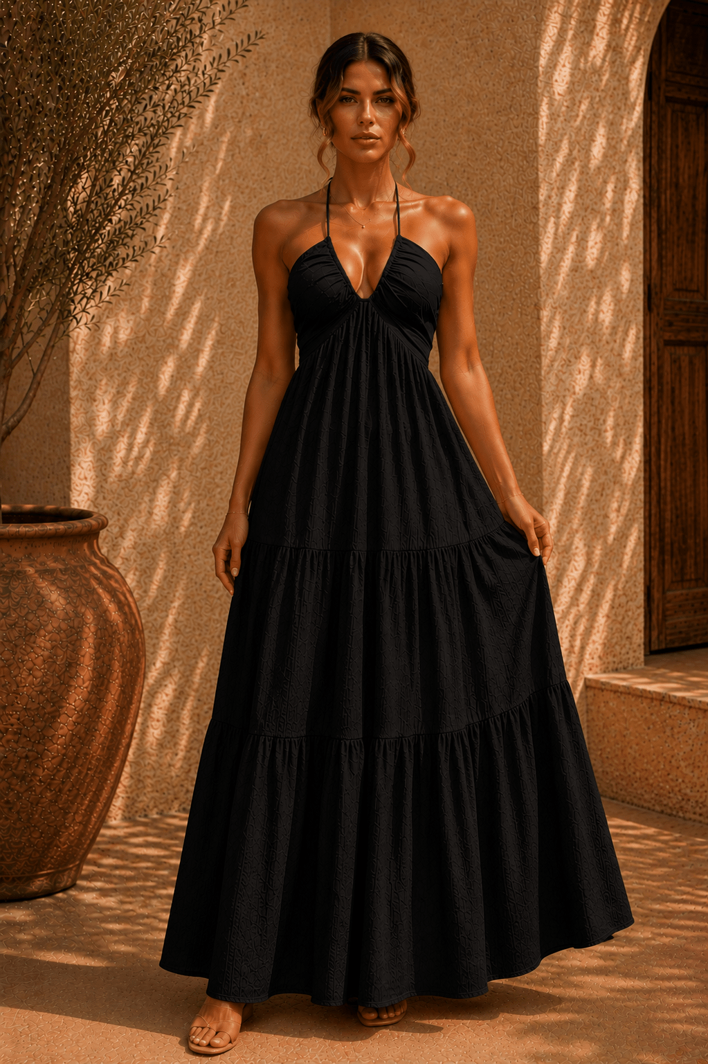 Sienna Gestuftes Maxikleid - 7